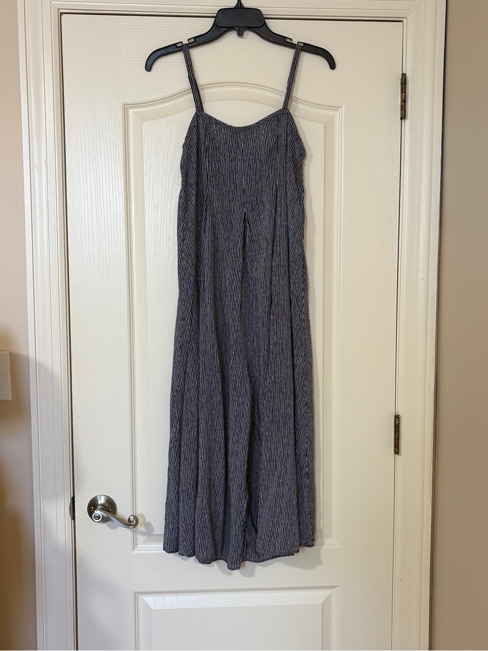 Striped Navy Blue Spaghetti Strap Romper